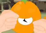 Boksning-spil-med-frugt-banan-appelsin-jordbær