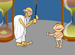 Boxing-game-met-opa-en-een-baby